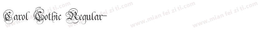 Carol Gothic Regular字体转换